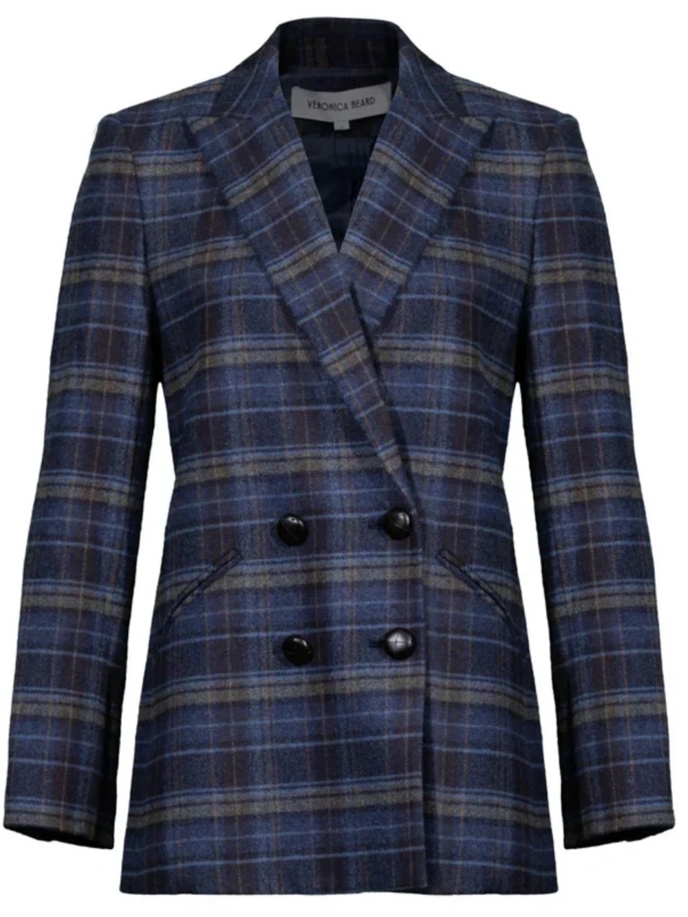 Veronica Beard Oria Dickey jacket blazer wool blend blue multi NWT